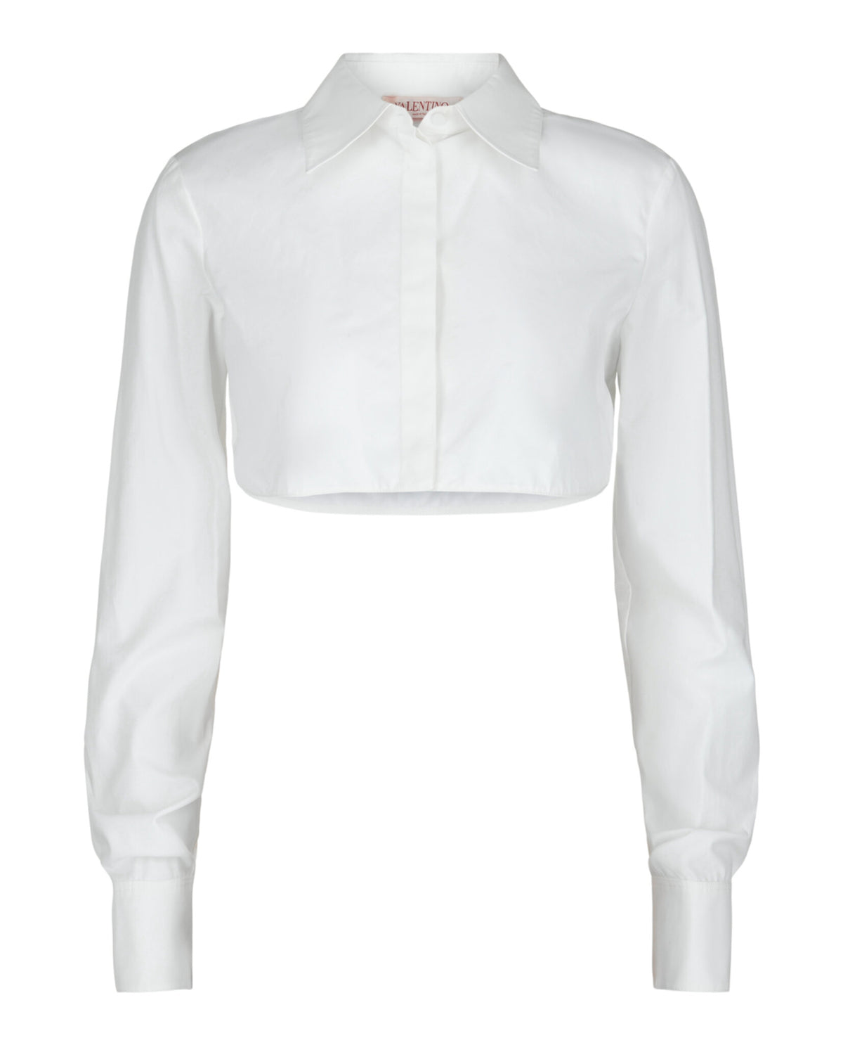 Valentino Valentino Womens Cropped Cotton Poplin Shirt
