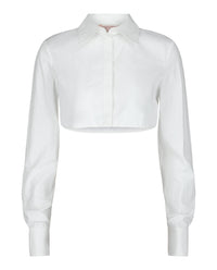 Valentino Valentino Womens Cropped Cotton Poplin Shirt