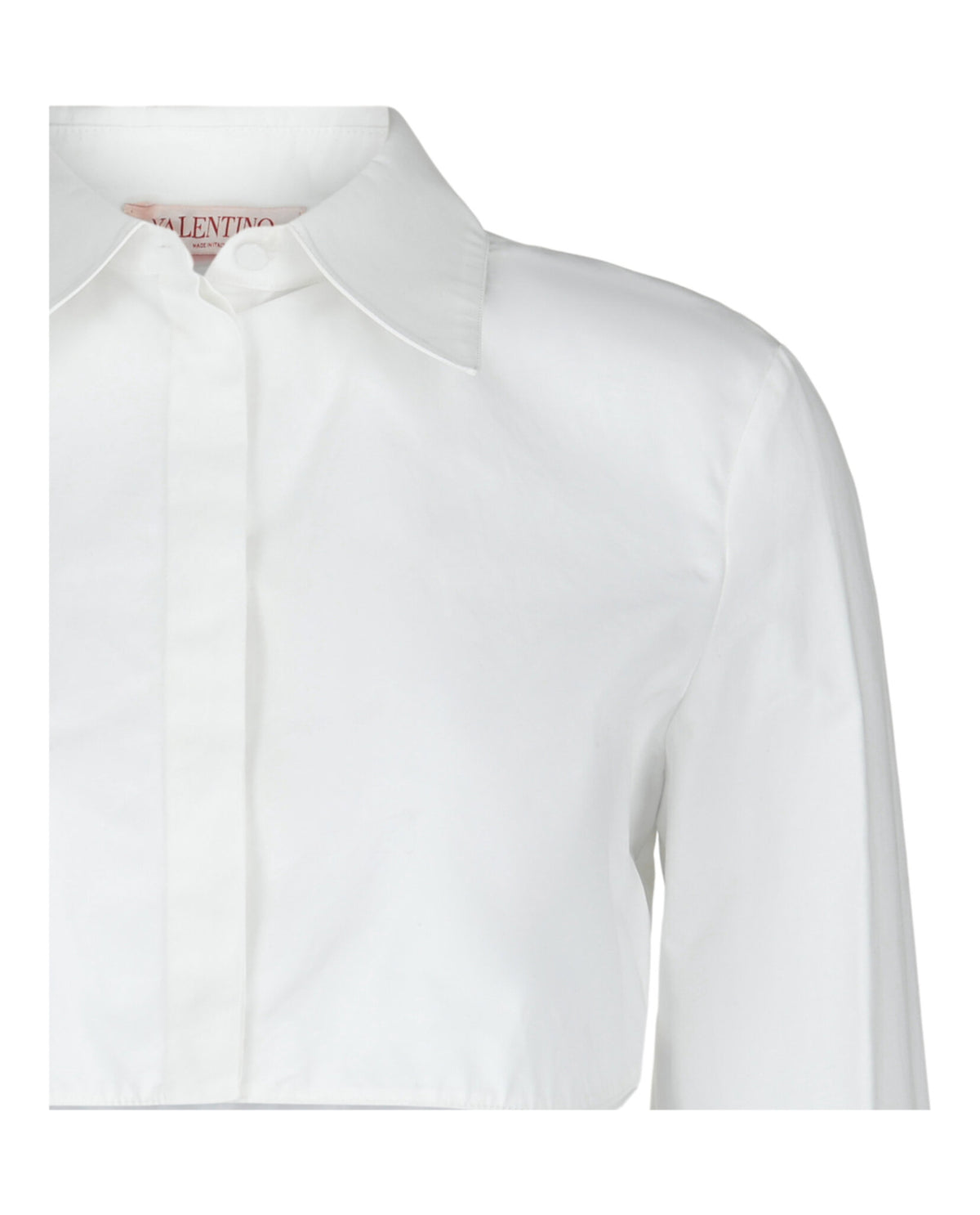 Valentino Valentino Womens Cropped Cotton Poplin Shirt