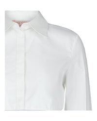 Valentino Valentino Womens Cropped Cotton Poplin Shirt