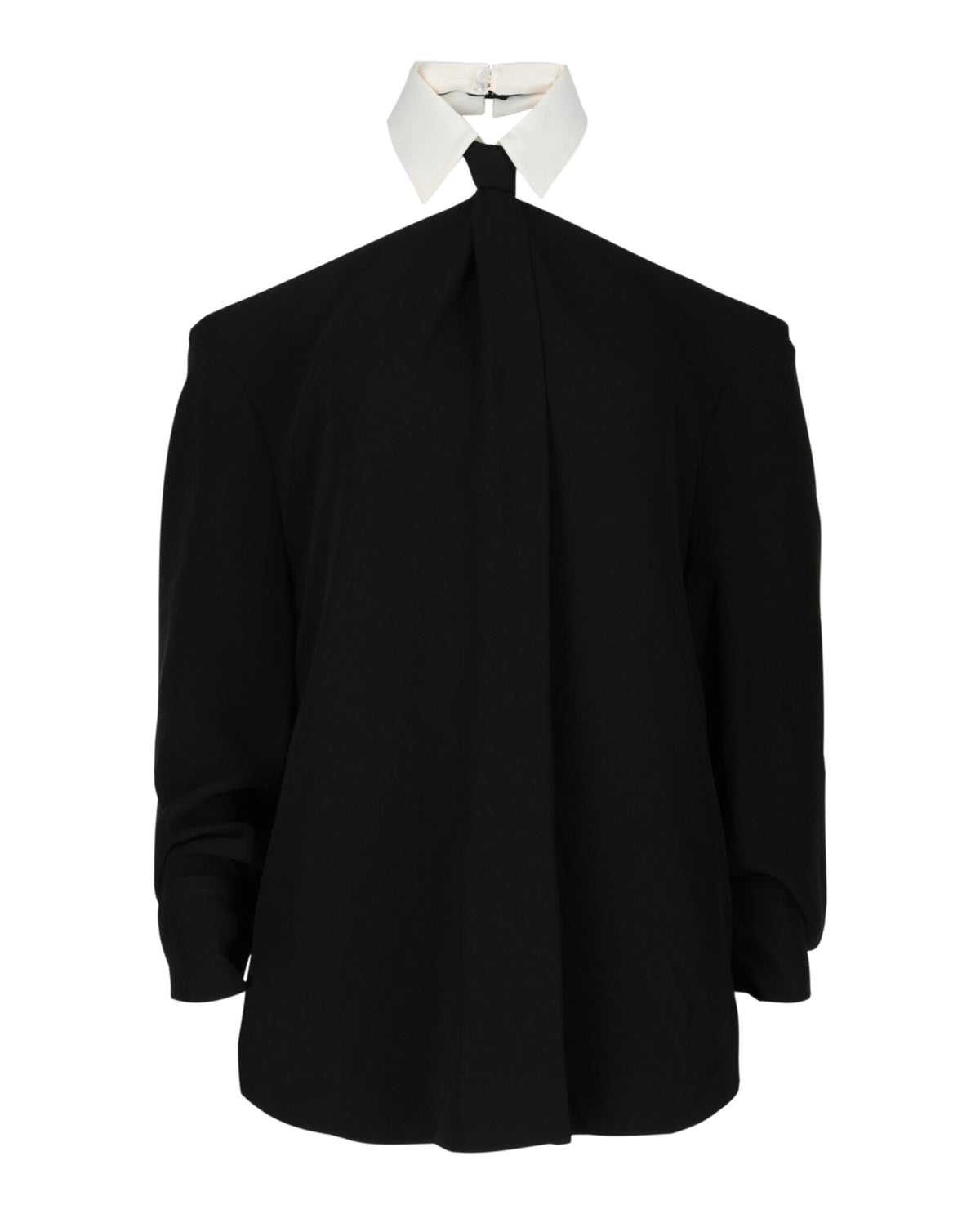 Valentino Valentino Womens Crepe Couture Blouse With Necktie Detail
