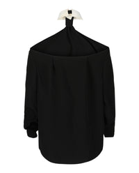 Valentino Valentino Womens Crepe Couture Blouse With Necktie Detail