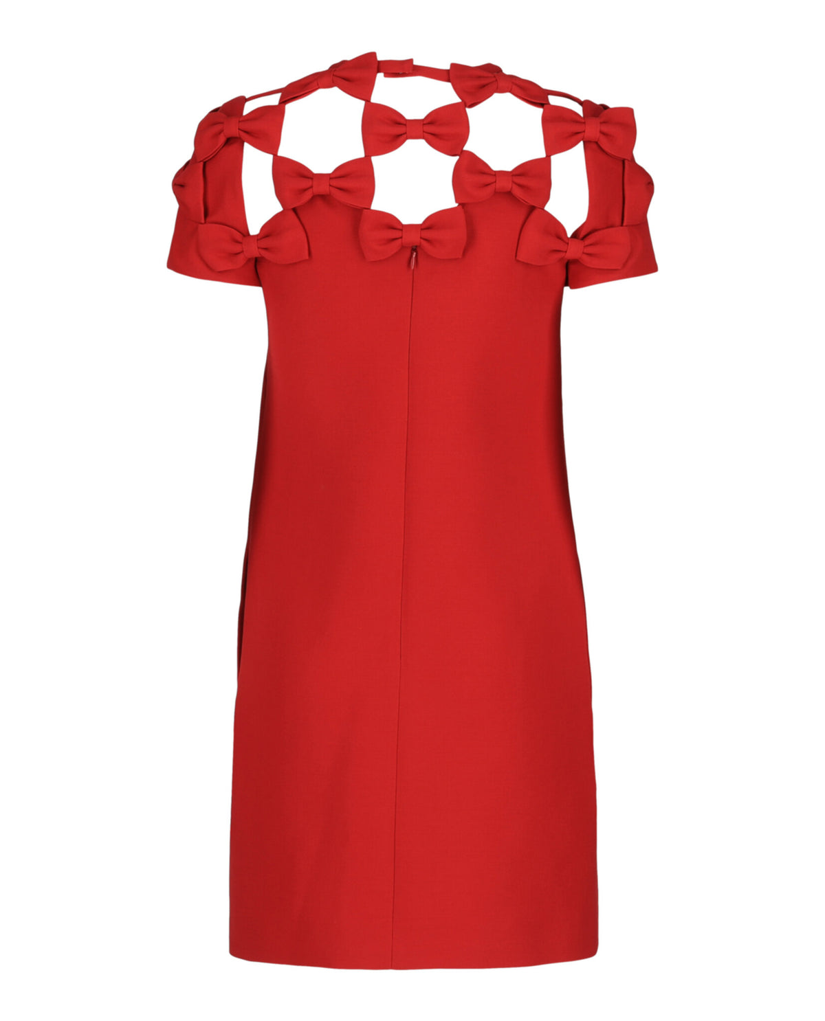 Valentino Womens Caged Bow Crepe Shift Dress