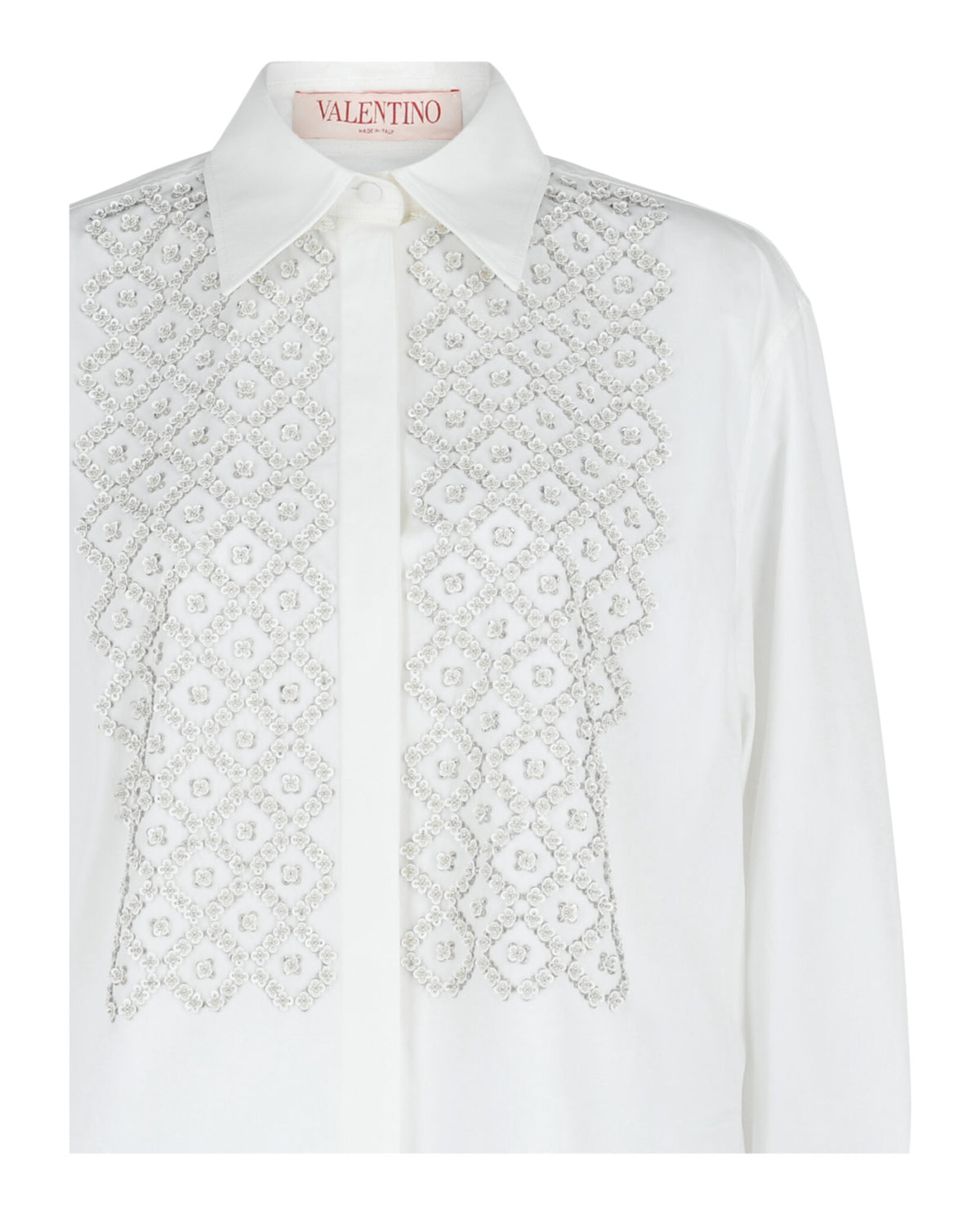 Valentino Womens Sequin Embroidered Shirt