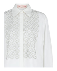 Valentino Womens Sequin Embroidered Shirt