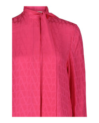 Valentino Valentino Womens Toile Iconographe Silk Jacquard Blouse