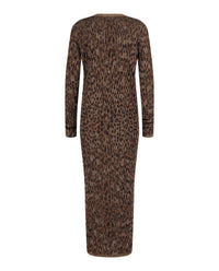 Valentino Womens Animal Print Jacquard-Knit Longline Cardigan