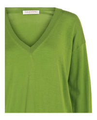 Valentino Womens Cashmere-Silk Blend Sweater