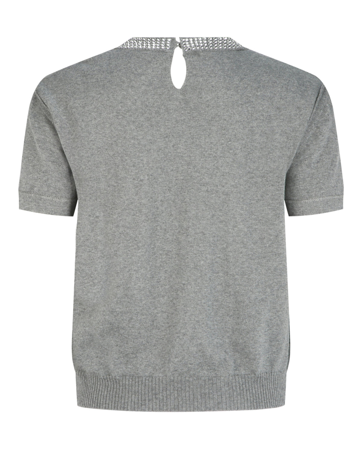 Valentino Womens Crystal Embellished Trim Top