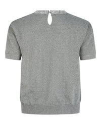 Valentino Womens Crystal Embellished Trim Top