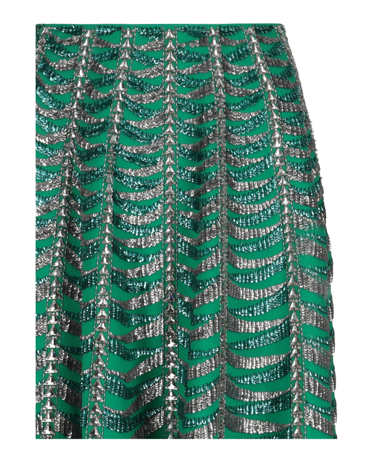 Valentino Womens Sequined Crepe Couture A-Line Midi Skirt