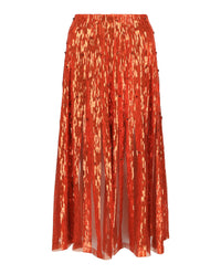 Valentino Womens Sequined A-Line Midi Skirt