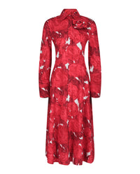 Valentino Valentino Womens Rose Moire Midi Dress