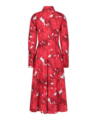 Valentino Valentino Womens Rose Moire Midi Dress