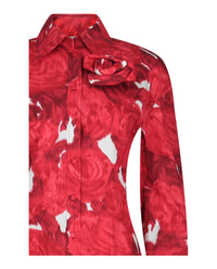 Valentino Valentino Womens Rose Moire Midi Dress