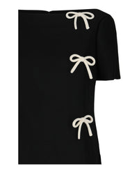 Valentino Valentino Womens Crepe Bow Mini Dress