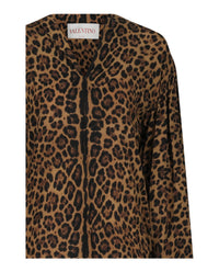 Valentino Womens Escape Leopard Print Kaftan