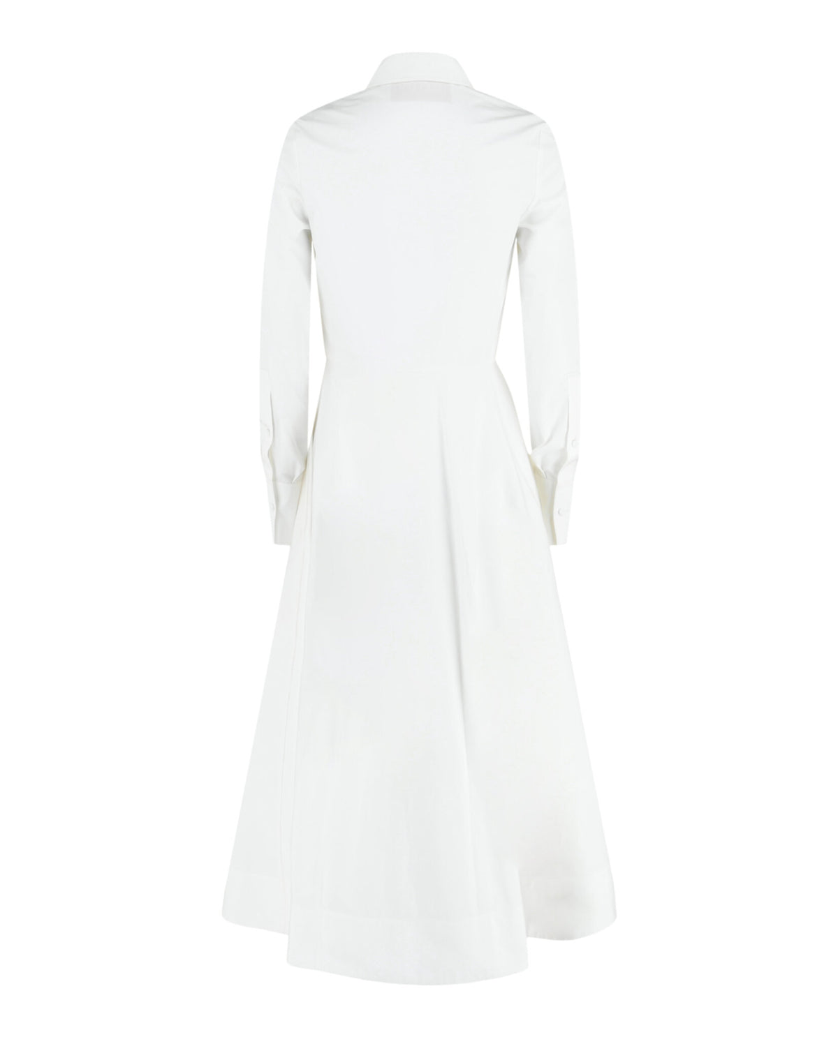 Valentino Womens Embroidered Cotton-Poplin Midi Shirt Dress