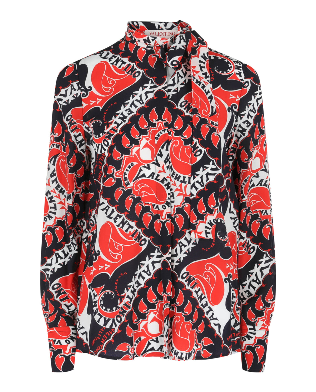 Valentino Womens Baroque Logo Print Shirt