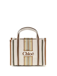 Chloé Women Small Woody Loop Canvas Tote Bag