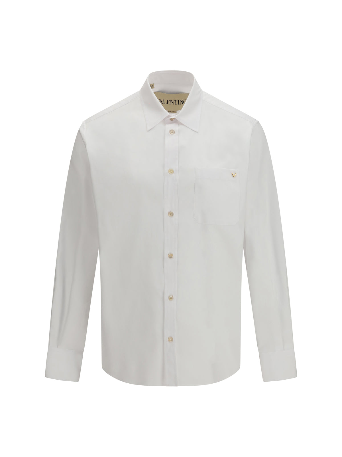 VALENTINO Valentino Men Light Cotton Oxford Shirt With Vgold