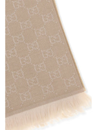 Gucci Women Gg Supreme Embroidered Wool Scarf