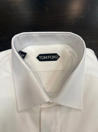 Tom Ford Mens White 100% Cotton Button Down Dress Shirt
