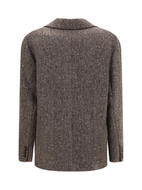 Brunello Cucinelli Women Single-Breasted Virgin Wool Blend Jacket