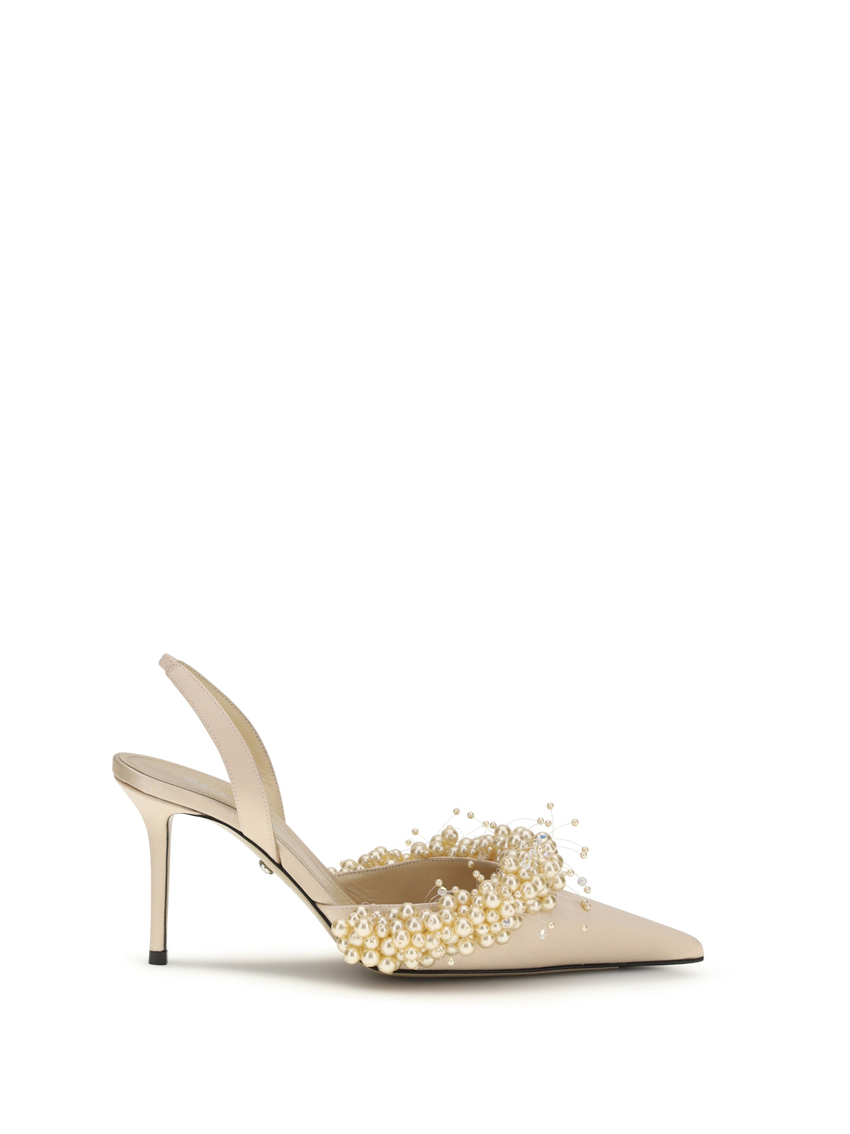 Mach & Mach Women Slingback Pumps With Pearls