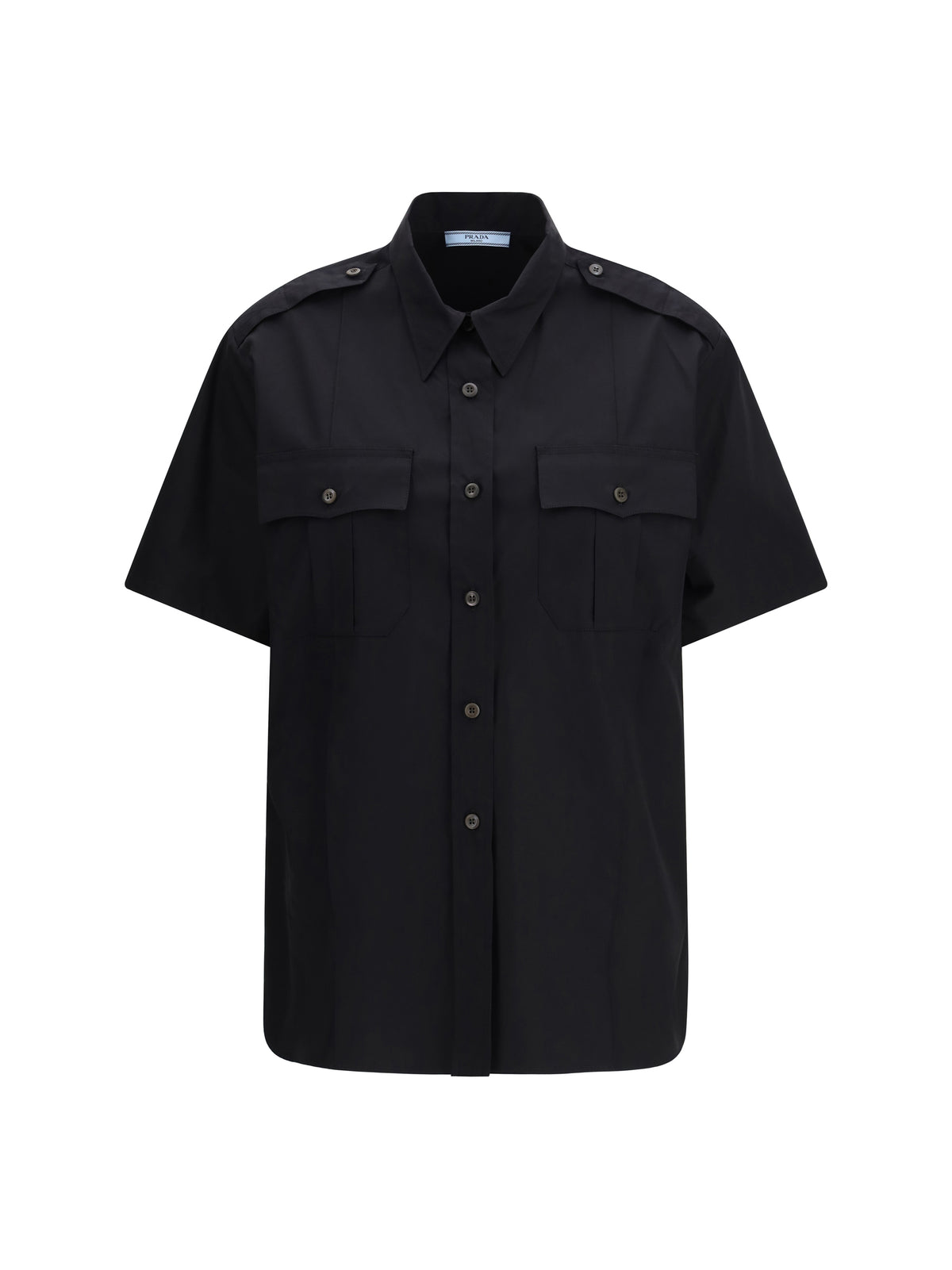 Prada Women Short-Sleeve Poplin Shirt