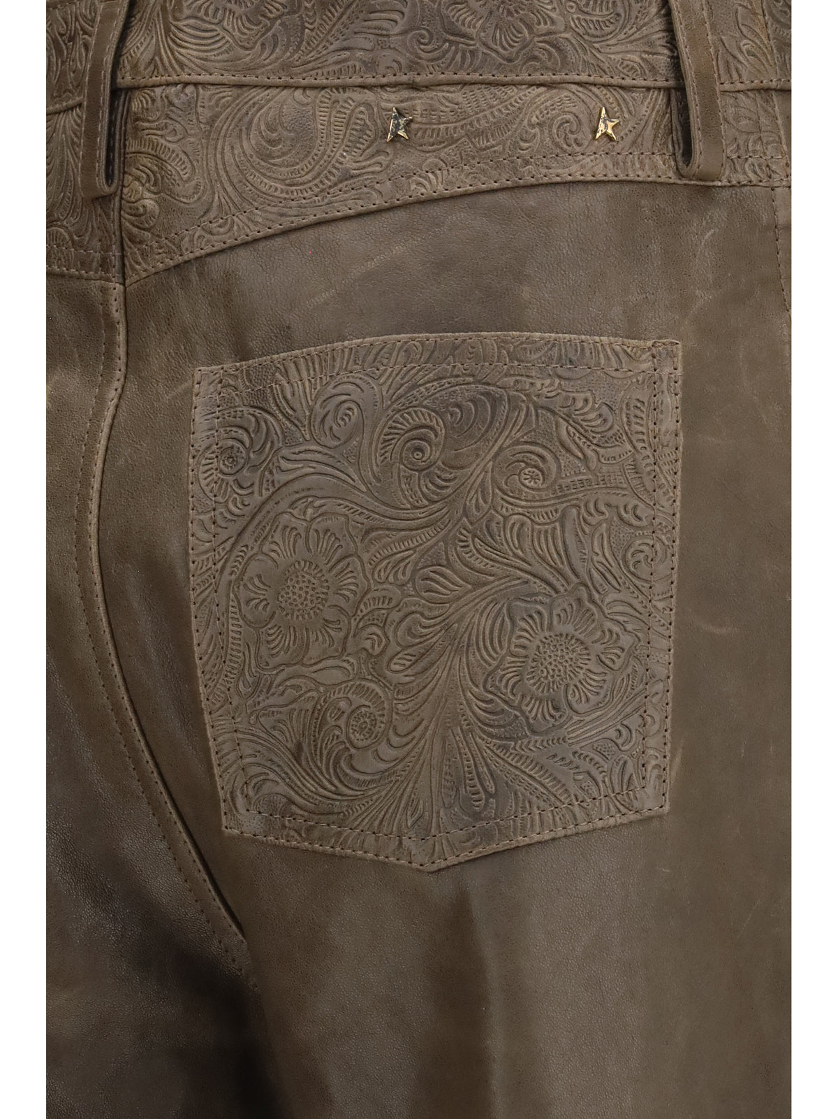 GOLDEN GOOSE Golden Goose Women Melany Leather Pants With Embroidery