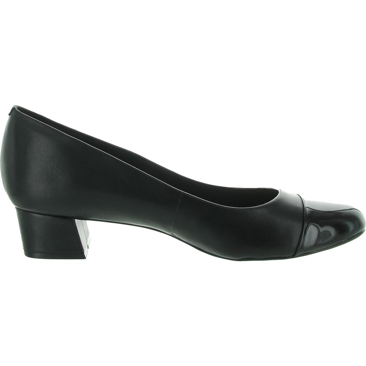 Womens Patent Trim Leather Pumps