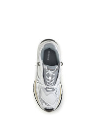 Versace Men Icaro Sneakers In Fabric, Mesh And Leather