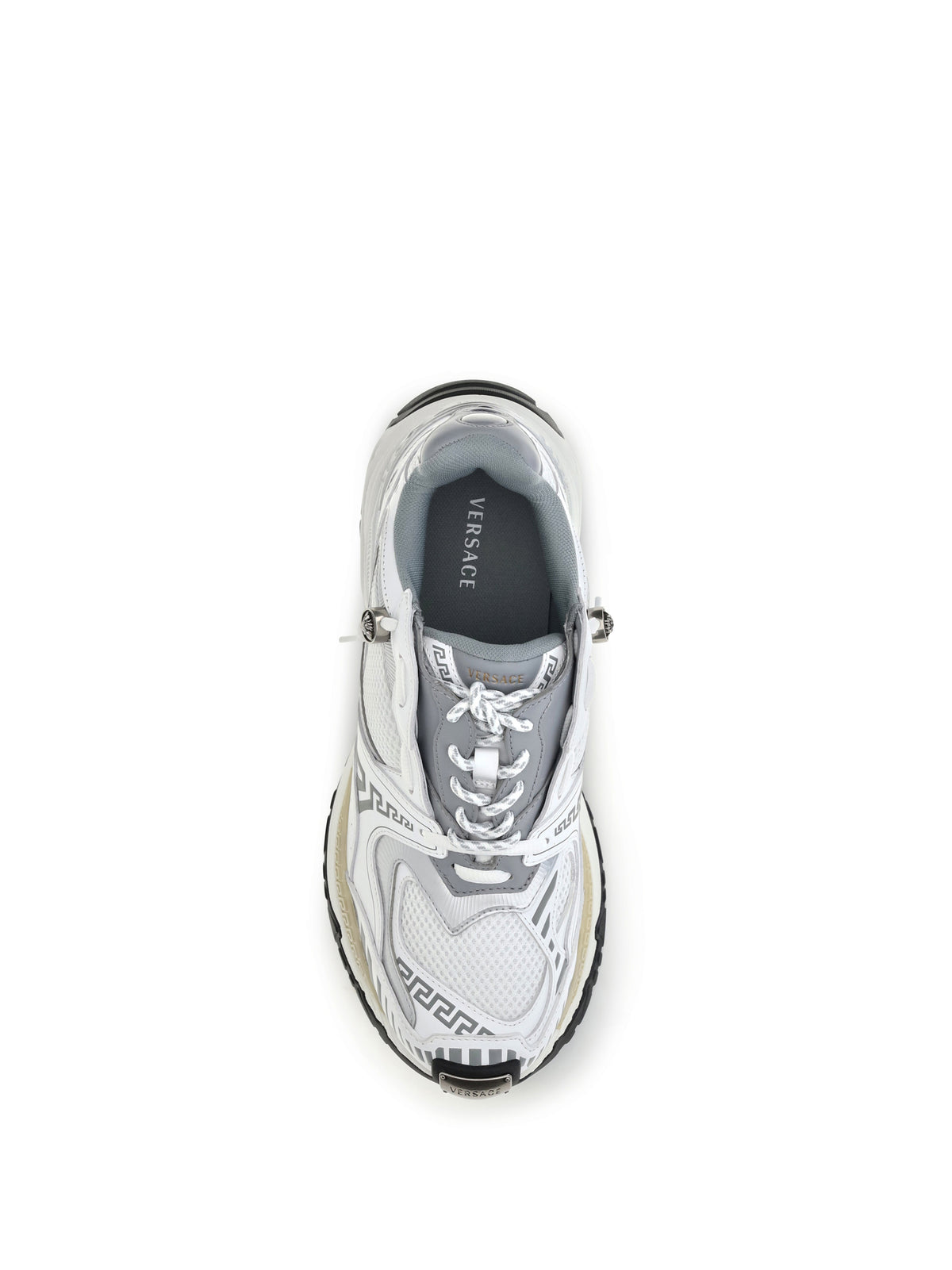 Versace Men Icaro Sneakers In Fabric, Mesh And Leather