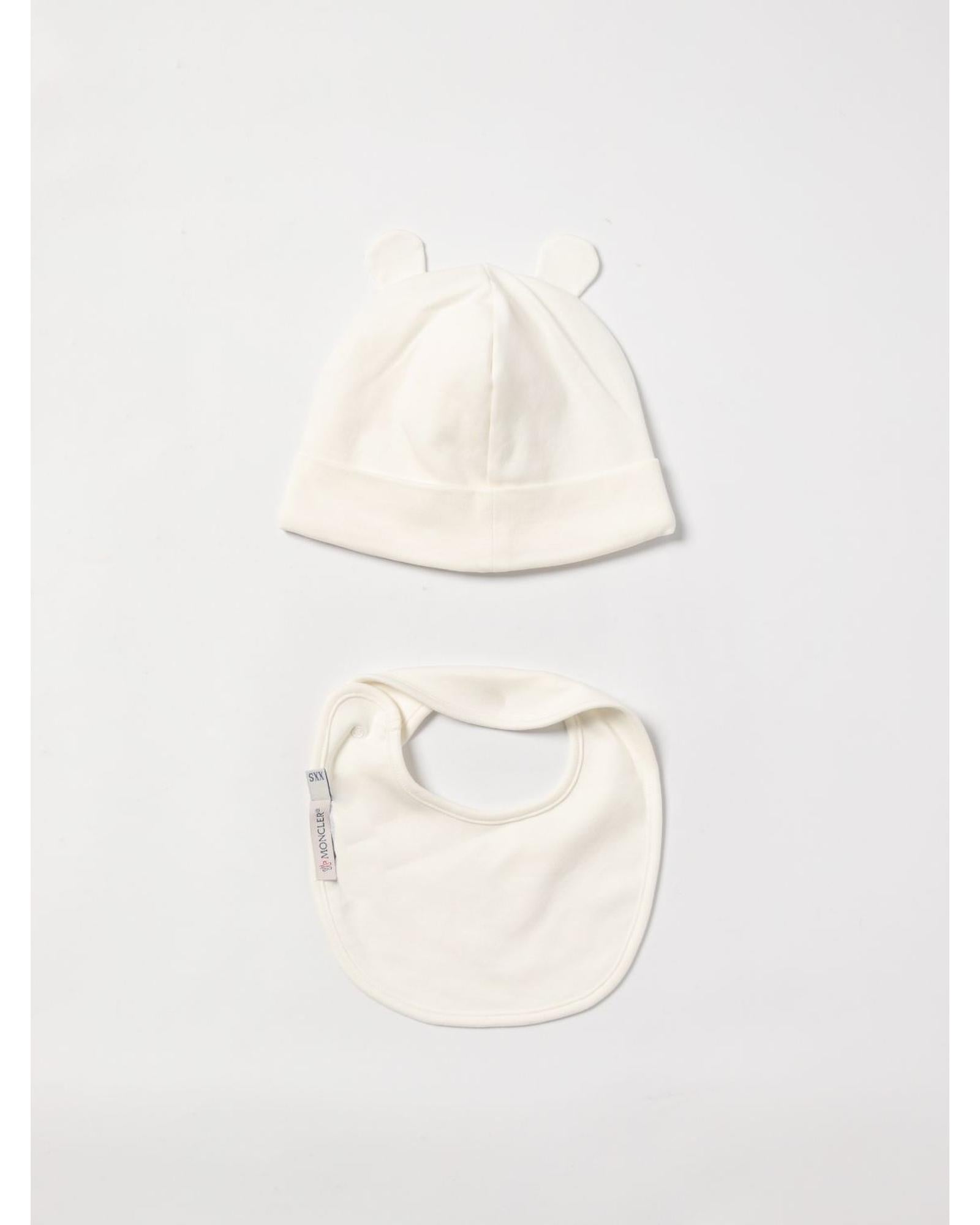 Moncler Baby Hat Bib Set Soft Cotton Kids White Blanket Sets