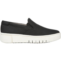 Tia Womens Perforated Faux Leather Slip-On Sneakers