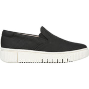 Tia Womens Faux Leather Comfort Slip-On Sneakers