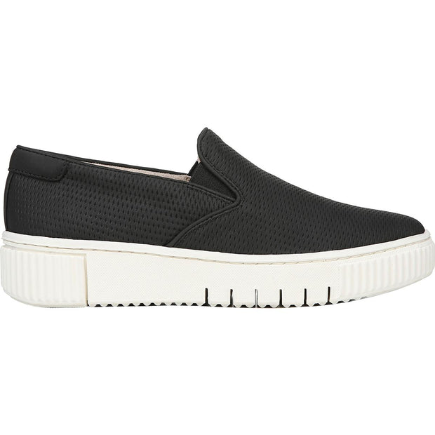 Tia Womens Faux Leather Comfort Slip-On Sneakers