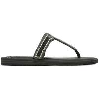 Yves Womens Faux Leather Flip-Flop T-Strap Sandals