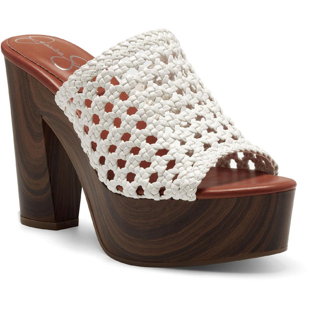Shelbie 2 Womens Woven Slip On Heels