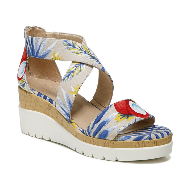 Good Times Womens Zipper Comfort Wedge Sandals