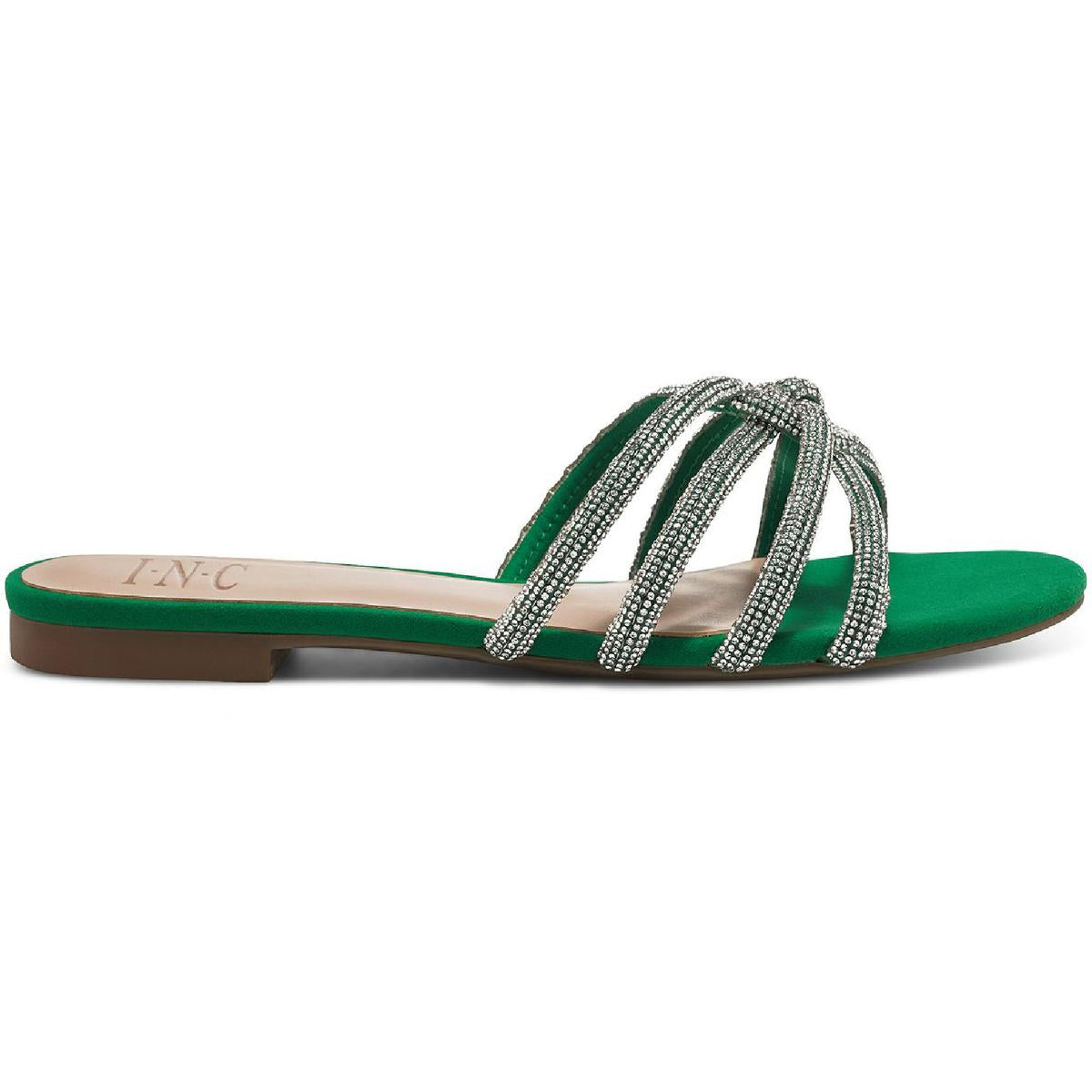 Ariah Womens Rhinestones Flat Slides