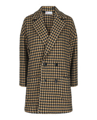 Valentino Valentino Womens Double-Breasted Houndstooth Coat