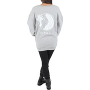 Zodiac Womens Heathered Graphic Sweatshirt, Crew