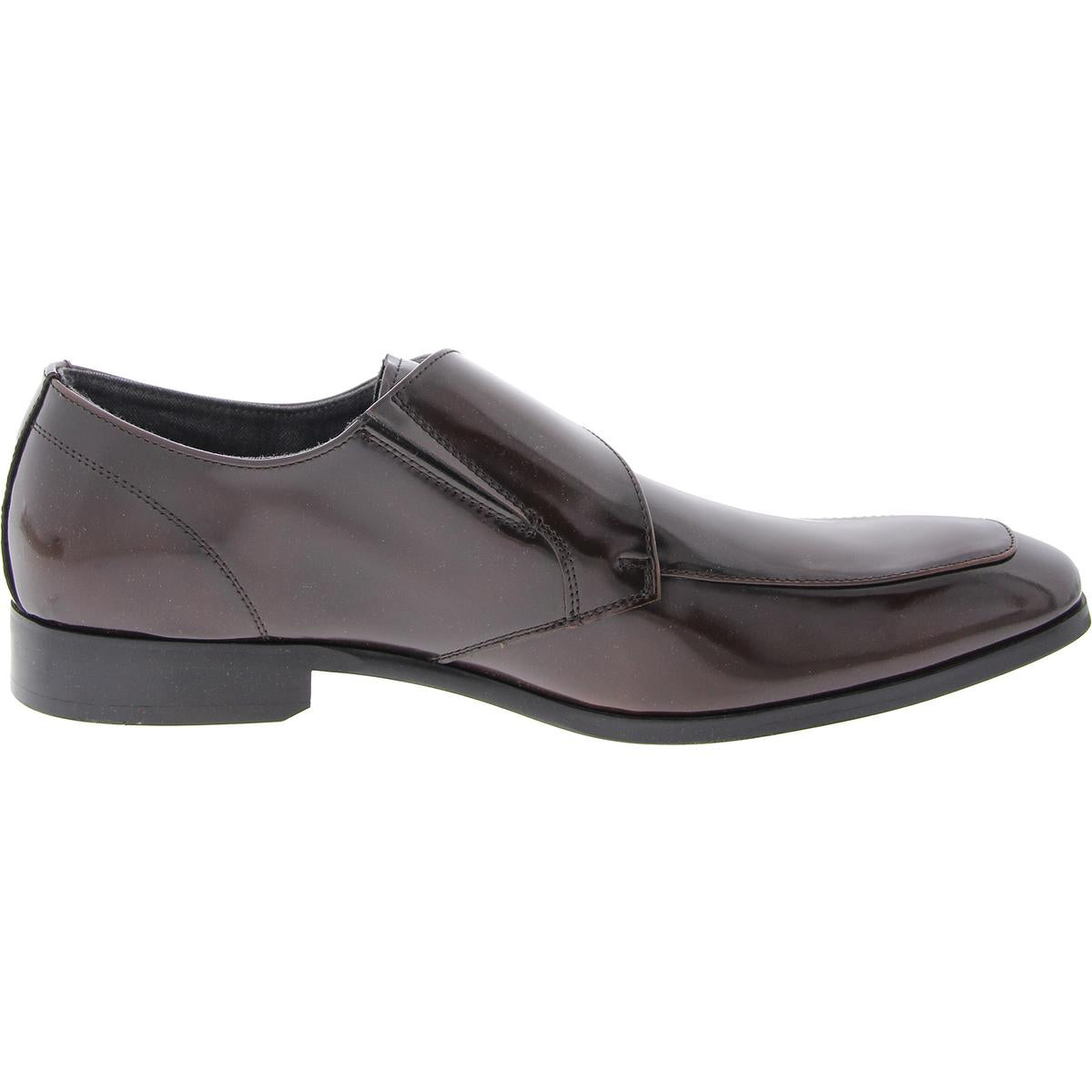 Tenzy Mens Leather Single Monk Shoes