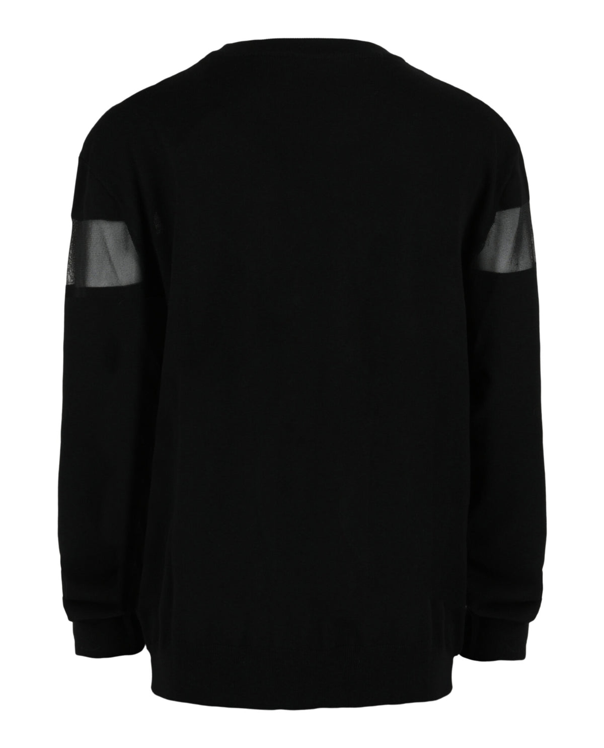 Valentino Valentino Mens Sheer Mesh-Panel Crewneck Sweater