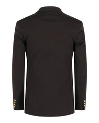 Valentino Mens VLogo Contrast Trim Double-Breasted Blazer