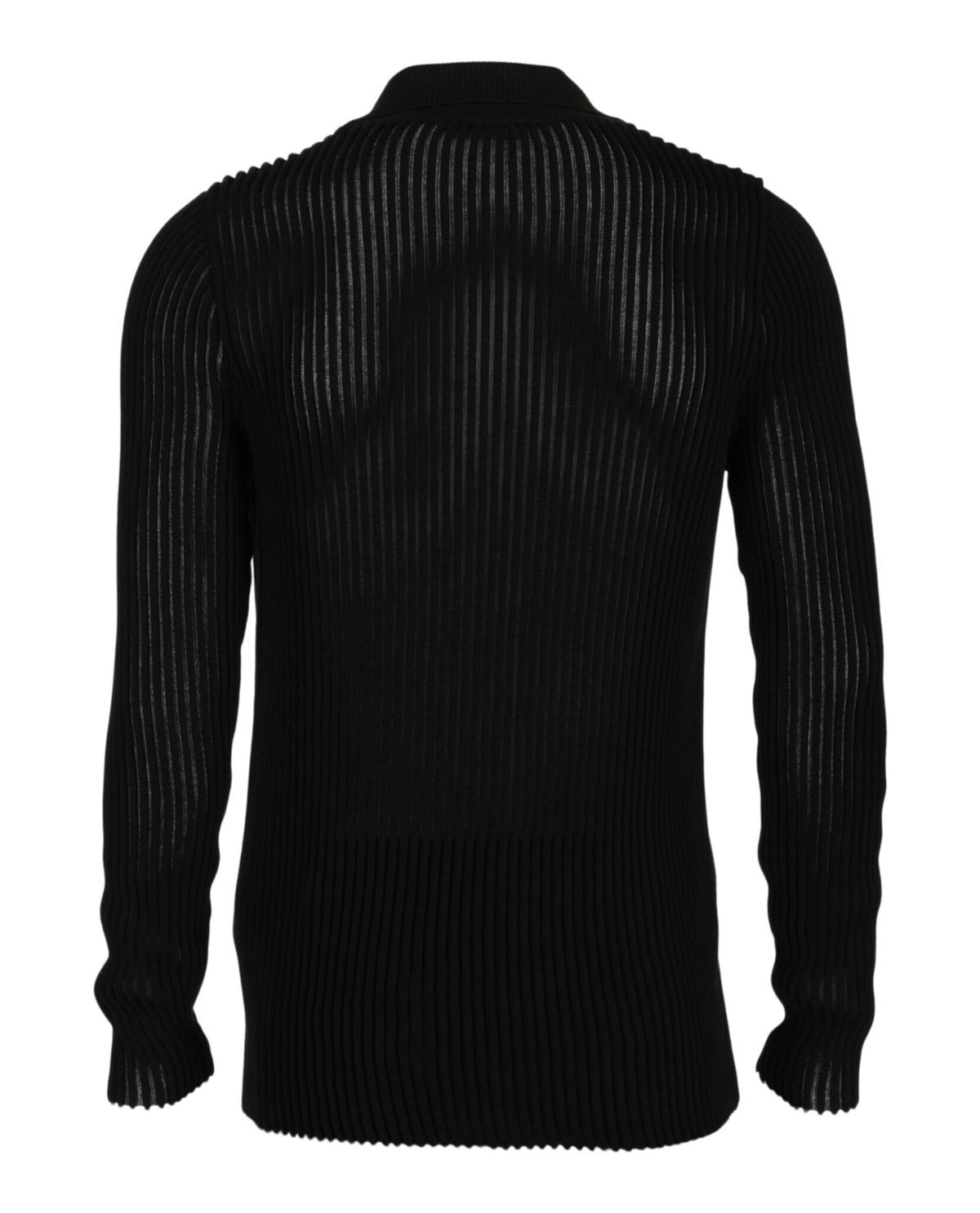 Valentino Valentino Mens Ribbed Knit Polo Sweater