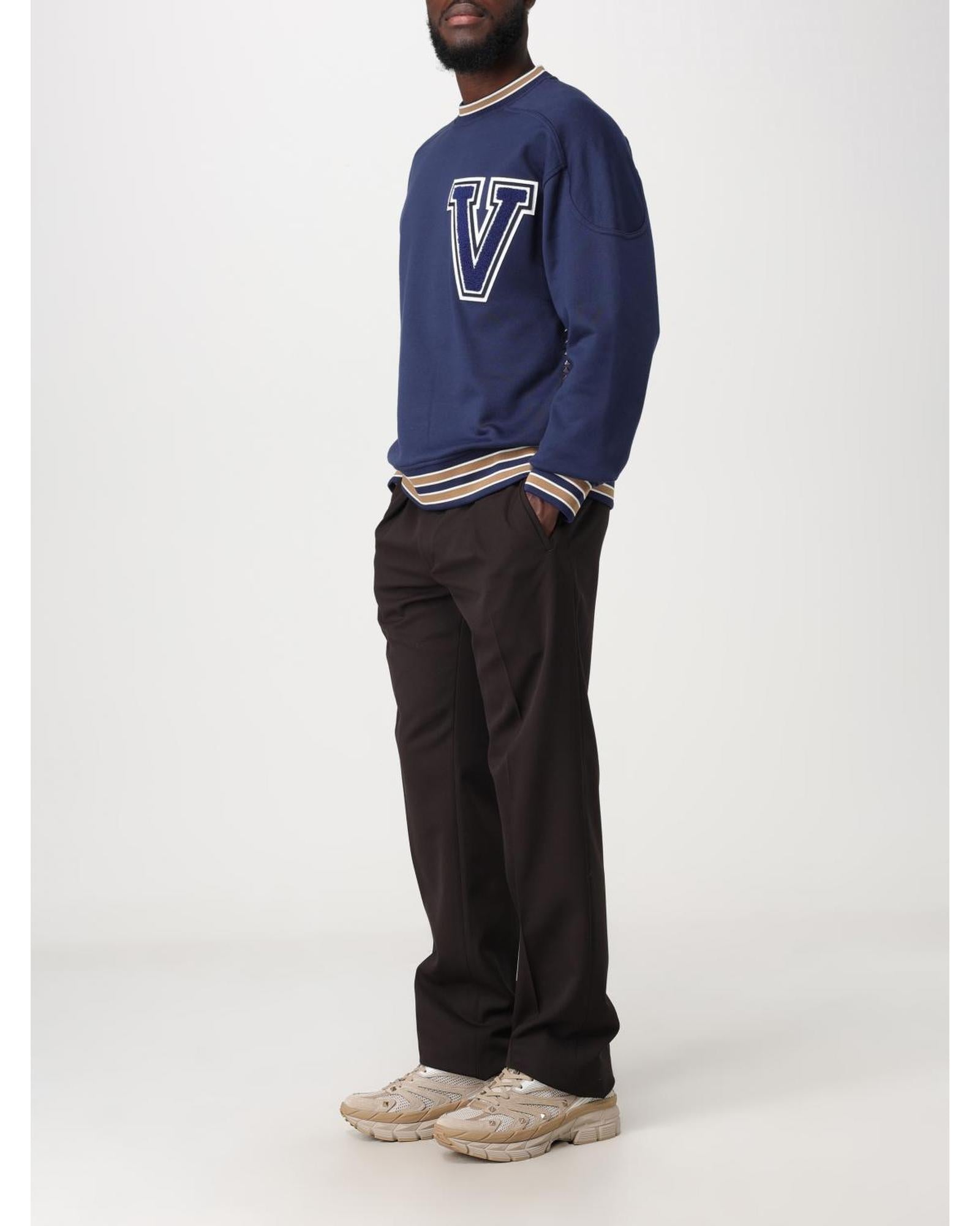 Valentino VLTN Appliqu Sweatshirt Men Blue Sweatshirts & Hoodies
