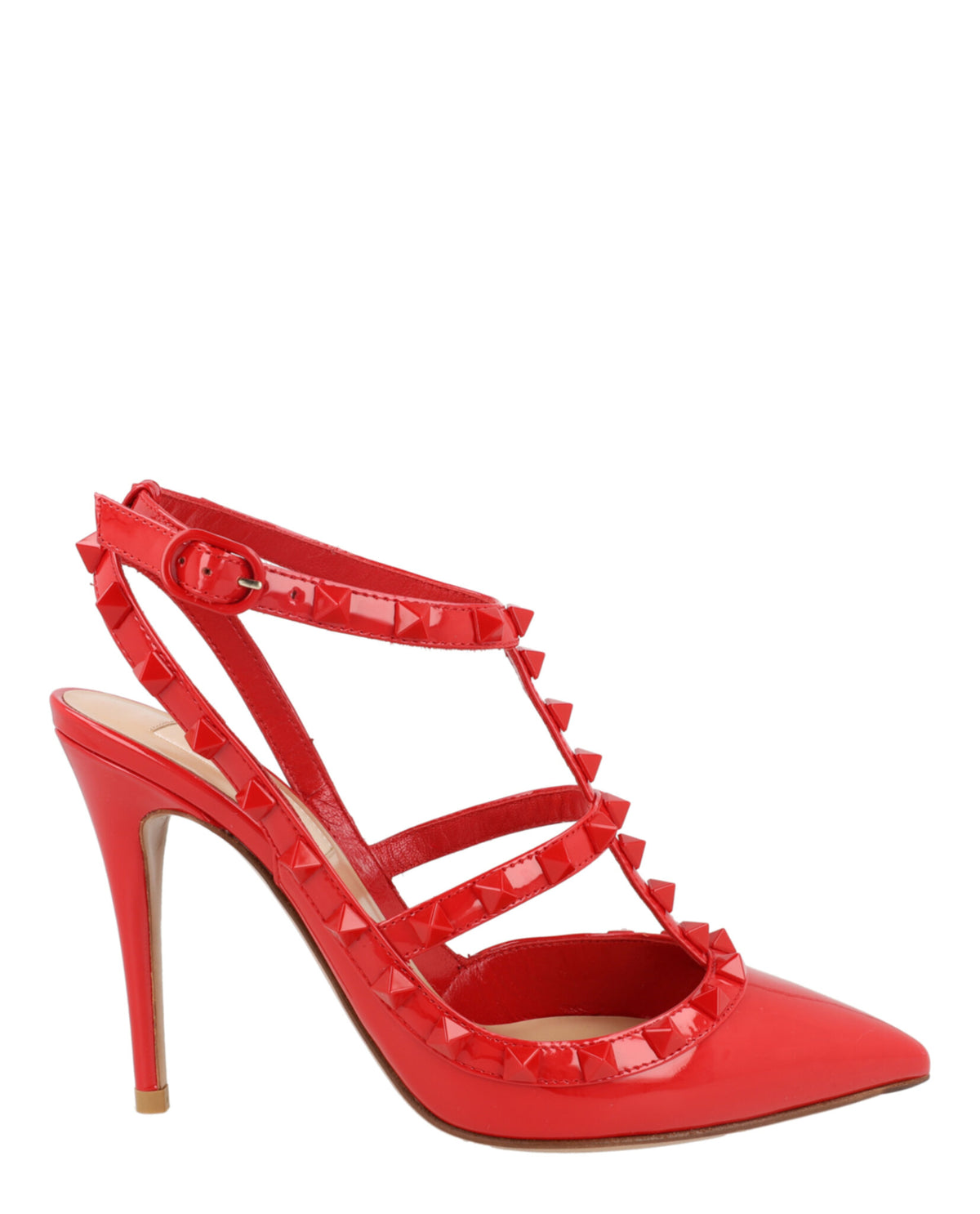 Valentino Valentino Womens Caged Rockstud Slingback Heels